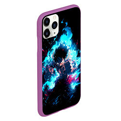 Чехол iPhone 11 Pro матовый Луффи в ярости, цвет: 3D-фиолетовый — фото 2