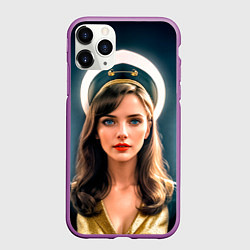 Чехол iPhone 11 Pro матовый Девушка проводница на станции
