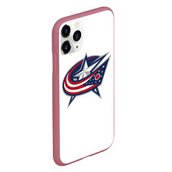 Чехол iPhone 11 Pro матовый Columbus blue jackets - Sergey Bobrovsky, цвет: 3D-малиновый — фото 2