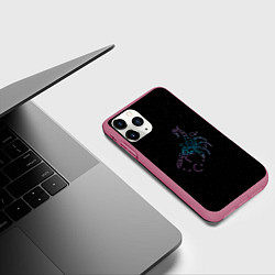 Чехол iPhone 11 Pro матовый Знак зодиака скорпион - космос, цвет: 3D-малиновый — фото 2