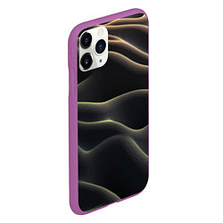 Чехол iPhone 11 Pro матовый Объемная темная текстура, цвет: 3D-фиолетовый — фото 2