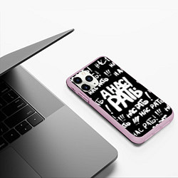 Чехол iPhone 11 Pro матовый Черно-белая нас рать, цвет: 3D-розовый — фото 2