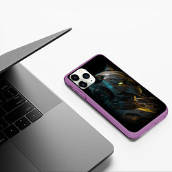 Чехол iPhone 11 Pro матовый Которобот, цвет: 3D-фиолетовый — фото 2