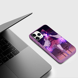 Чехол iPhone 11 Pro матовый Touhou Project Рейму Хакурей, цвет: 3D-фиолетовый — фото 2