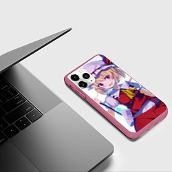 Чехол iPhone 11 Pro матовый Touhou Project Фландр Скарлет, цвет: 3D-малиновый — фото 2