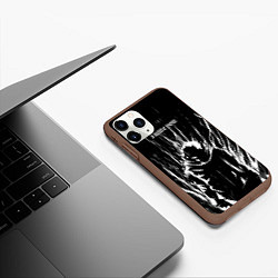 Чехол iPhone 11 Pro матовый Итадори в ярости - Магическая битва, цвет: 3D-коричневый — фото 2