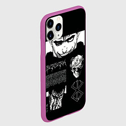 Чехол iPhone 11 Pro матовый Взгляд Берсерка, цвет: 3D-фиолетовый — фото 2