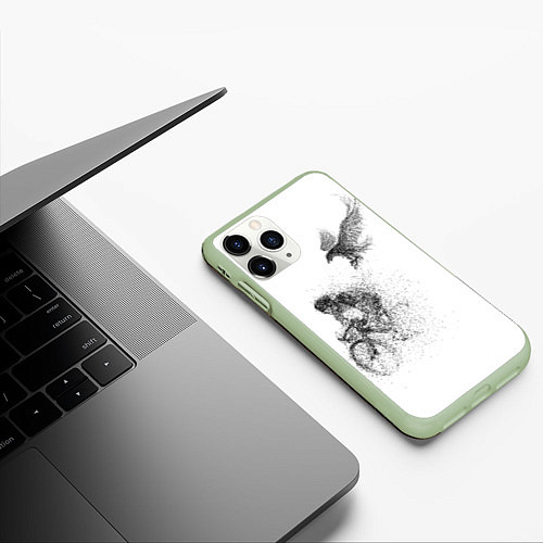 Чехол iPhone 11 Pro матовый Скорость,моя стихия / 3D-Салатовый – фото 3
