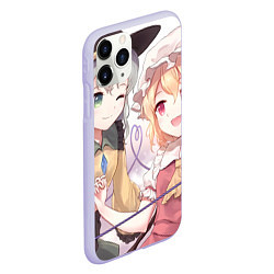 Чехол iPhone 11 Pro матовый Touhou Project Койши Комейдзи и Фландр Скарлет, цвет: 3D-светло-сиреневый — фото 2