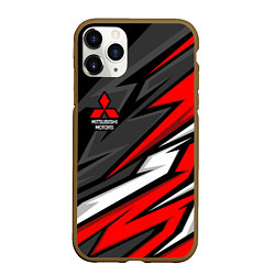 Чехол iPhone 11 Pro матовый Митсубиси - красный спортивный