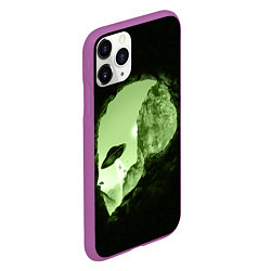 Чехол iPhone 11 Pro матовый Пещера в форме головы пришельца, цвет: 3D-фиолетовый — фото 2