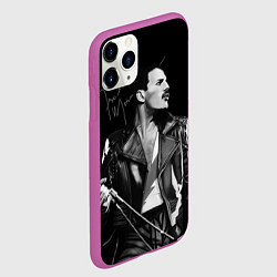 Чехол iPhone 11 Pro матовый Фредди - Квин, цвет: 3D-фиолетовый — фото 2