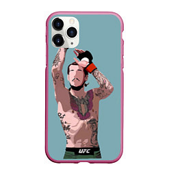 Чехол iPhone 11 Pro матовый Suga sean omelly, цвет: 3D-малиновый