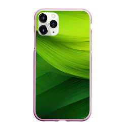 Чехол iPhone 11 Pro матовый Зеленая абстракция, цвет: 3D-розовый