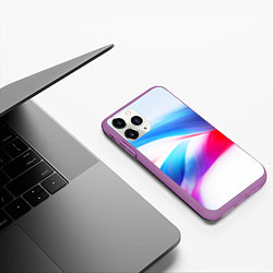 Чехол iPhone 11 Pro матовый Футболка Россия, цвет: 3D-фиолетовый — фото 2