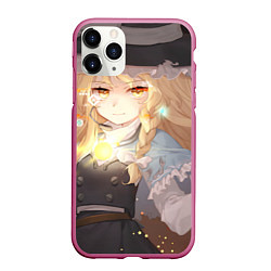 Чехол iPhone 11 Pro матовый Touhou Project Marisa Kirisame, цвет: 3D-малиновый