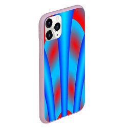 Чехол iPhone 11 Pro матовый Сине-красные, цвет: 3D-розовый — фото 2