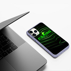 Чехол iPhone 11 Pro матовый CS GO dark green, цвет: 3D-светло-сиреневый — фото 2