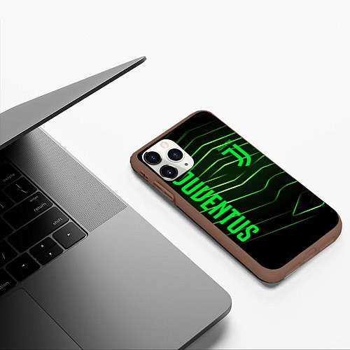 Чехол iPhone 11 Pro матовый Juventus 2 green logo / 3D-Коричневый – фото 3