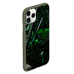 Чехол iPhone 11 Pro матовый Таинственный изумруд, цвет: 3D-темно-зеленый — фото 2