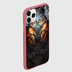 Чехол iPhone 11 Pro матовый Огненный доспех рыцаря Dark Souls, цвет: 3D-малиновый — фото 2