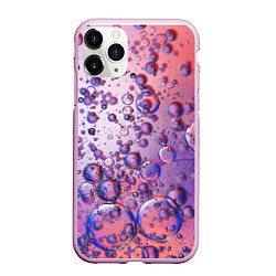 Чехол iPhone 11 Pro матовый Пузыри в жидкости, цвет: 3D-розовый