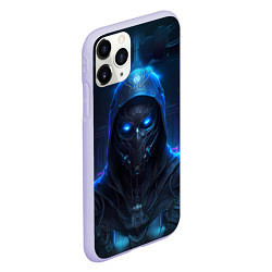 Чехол iPhone 11 Pro матовый Человек в маске, цвет: 3D-светло-сиреневый — фото 2