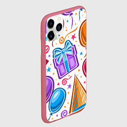 Чехол iPhone 11 Pro матовый Вечеринка, цвет: 3D-малиновый — фото 2