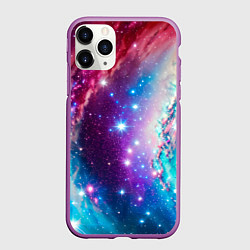 Чехол iPhone 11 Pro матовый Удивительная вселенная, цвет: 3D-фиолетовый