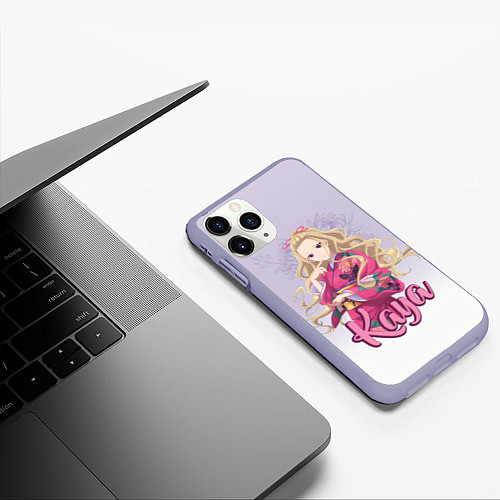Чехол iPhone 11 Pro матовый Kaya Saimori / 3D-Светло-сиреневый – фото 3