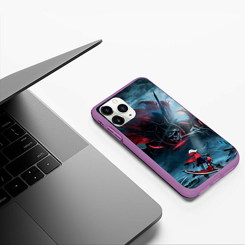 Чехол iPhone 11 Pro матовый God Eater / 3D-Фиолетовый – фото 3