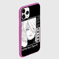 Чехол iPhone 11 Pro матовый Прекрасная 2B - Nier automata, цвет: 3D-фиолетовый — фото 2