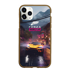 Чехол iPhone 11 Pro матовый Forza horizon racing, цвет: 3D-коричневый