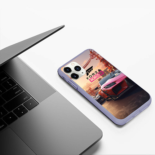 Чехол iPhone 11 Pro матовый Forza street racihg / 3D-Светло-сиреневый – фото 3