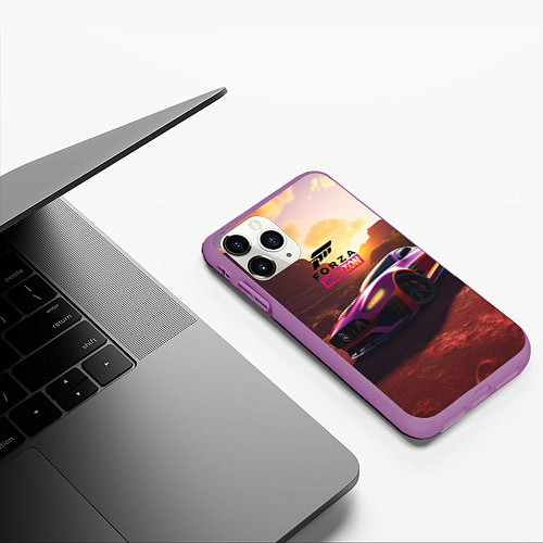 Чехол iPhone 11 Pro матовый Forza Horizon / 3D-Фиолетовый – фото 3