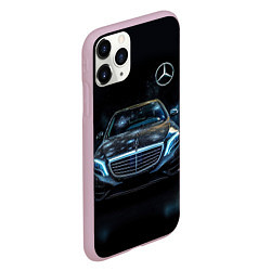 Чехол iPhone 11 Pro матовый Мерседес космос, цвет: 3D-розовый — фото 2