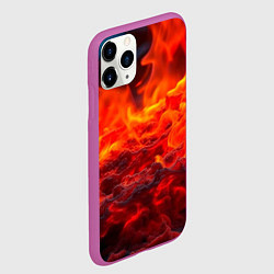 Чехол iPhone 11 Pro матовый Магма, цвет: 3D-фиолетовый — фото 2
