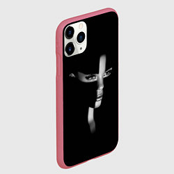 Чехол iPhone 11 Pro матовый Красивая монахиня - готический крест, цвет: 3D-малиновый — фото 2