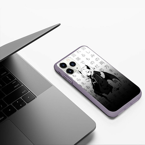 Чехол iPhone 11 Pro матовый Демоническое презрение / 3D-Серый – фото 3