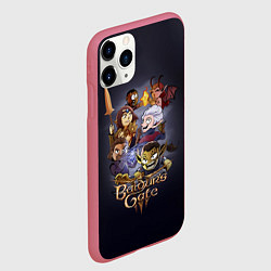 Чехол iPhone 11 Pro матовый Спутники Baldurs Gate 3, цвет: 3D-малиновый — фото 2