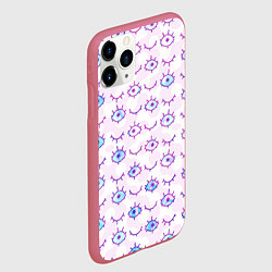 Чехол iPhone 11 Pro матовый Multiple eyes, цвет: 3D-малиновый — фото 2