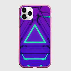 Чехол iPhone 11 Pro матовый Твой стиль геометрия 1, цвет: 3D-малиновый