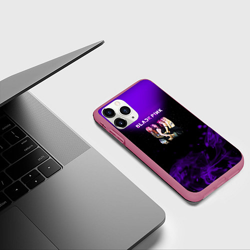 Чехол iPhone 11 Pro матовый Blackpink art / 3D-Малиновый – фото 3