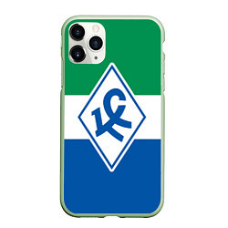 Чехол iPhone 11 Pro матовый Крылья Советов - футбольный клуб, цвет: 3D-салатовый