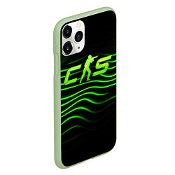 Чехол iPhone 11 Pro матовый CS2 green logo, цвет: 3D-салатовый — фото 2