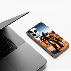Чехол iPhone 11 Pro матовый Robot Fallout, цвет: 3D-коричневый — фото 2