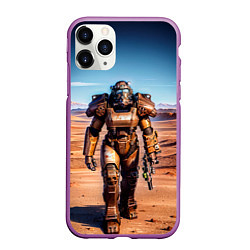 Чехол iPhone 11 Pro матовый Fallout power, цвет: 3D-фиолетовый