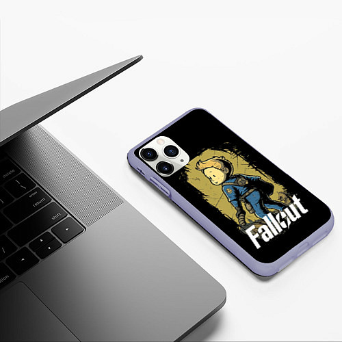 Чехол iPhone 11 Pro матовый Fallout boy / 3D-Светло-сиреневый – фото 3