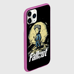 Чехол iPhone 11 Pro матовый Fallout boy, цвет: 3D-фиолетовый — фото 2