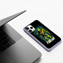 Чехол iPhone 11 Pro матовый Fallout poster style, цвет: 3D-светло-сиреневый — фото 2